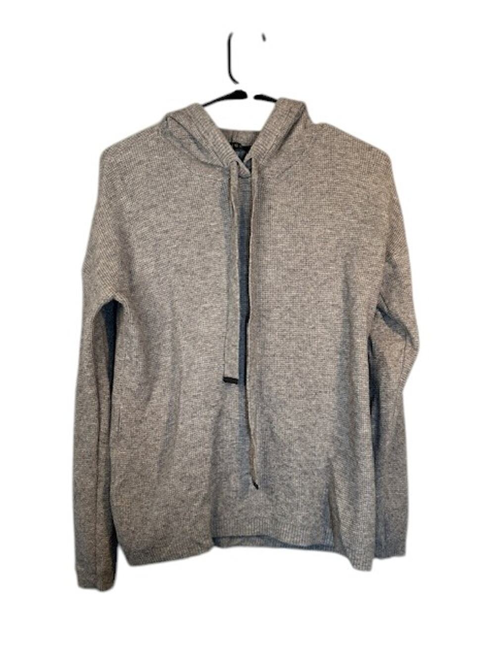 Cyrus Gray Hooded Drawstring Long Sleeve Knit Pullover Sweater Women’s XS